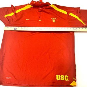 USC TROJANS Men's NIKE Dri Fit Polo Golf Size XL Coaching Shirt